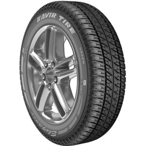 لاستیک کویرتایر مدل KB2000 سایز 175/60R13، تایر چهار فصل خودروهای سواری، نمای نزدیک از آج و دیواره
