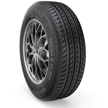 لاستیک یزدتایر مدل مرکوری سایز 185/65R15، تایر چهار فصل خودروهای سواری، نمای نزدیک از آج و دیواره