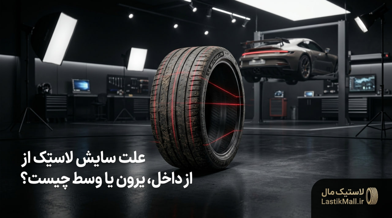 علت سایش لاستیک از داخل، بیرون یا وسط چیست؟